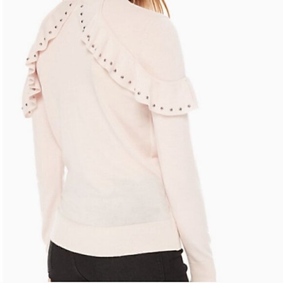 💗 Kate Spade 100% wool ruffle studded sweater - XS/0 - Picture 3 of 9